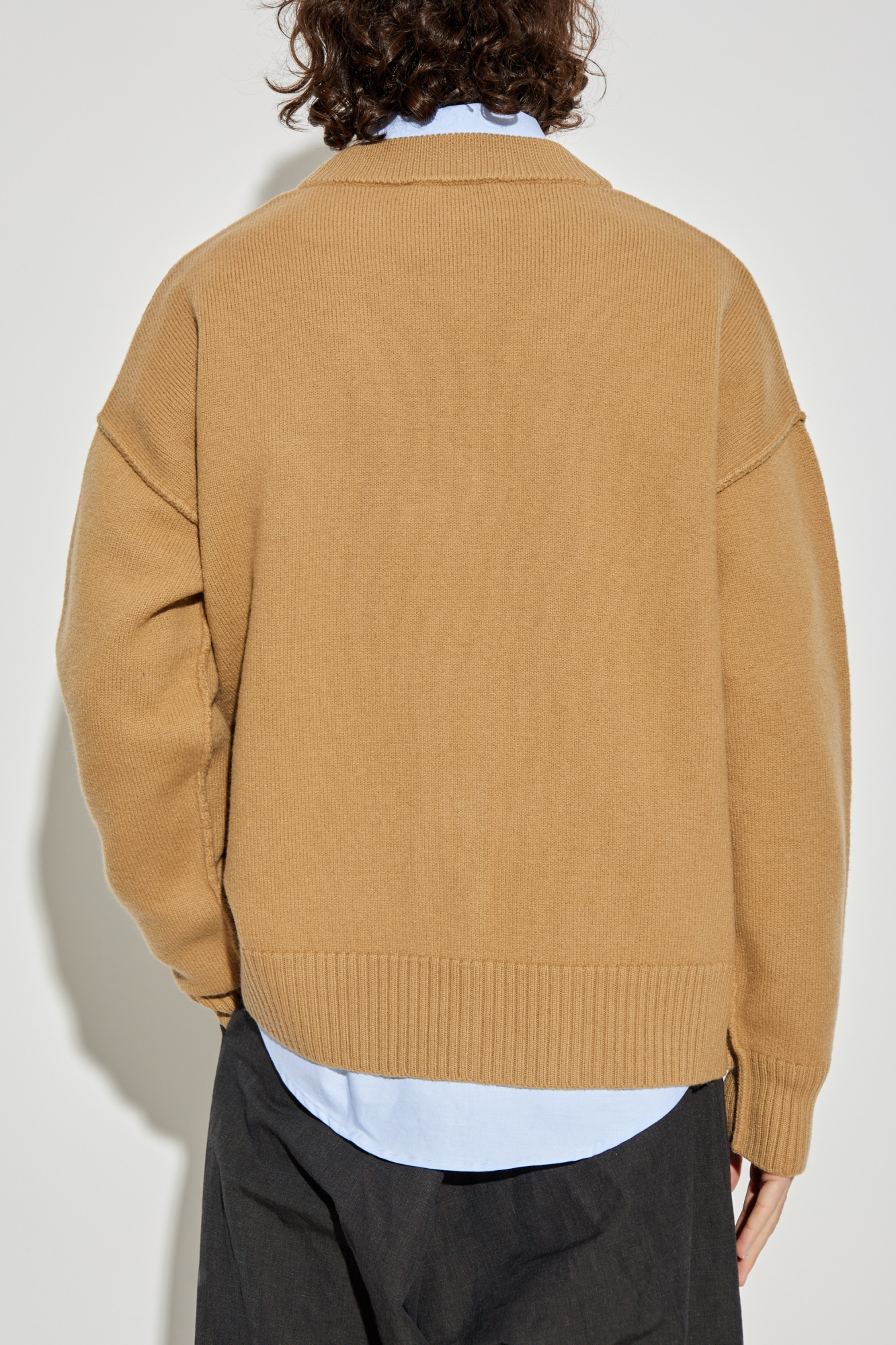 Brown Wool cardigan Ami Alexandre Mattiussi - Vitkac AS